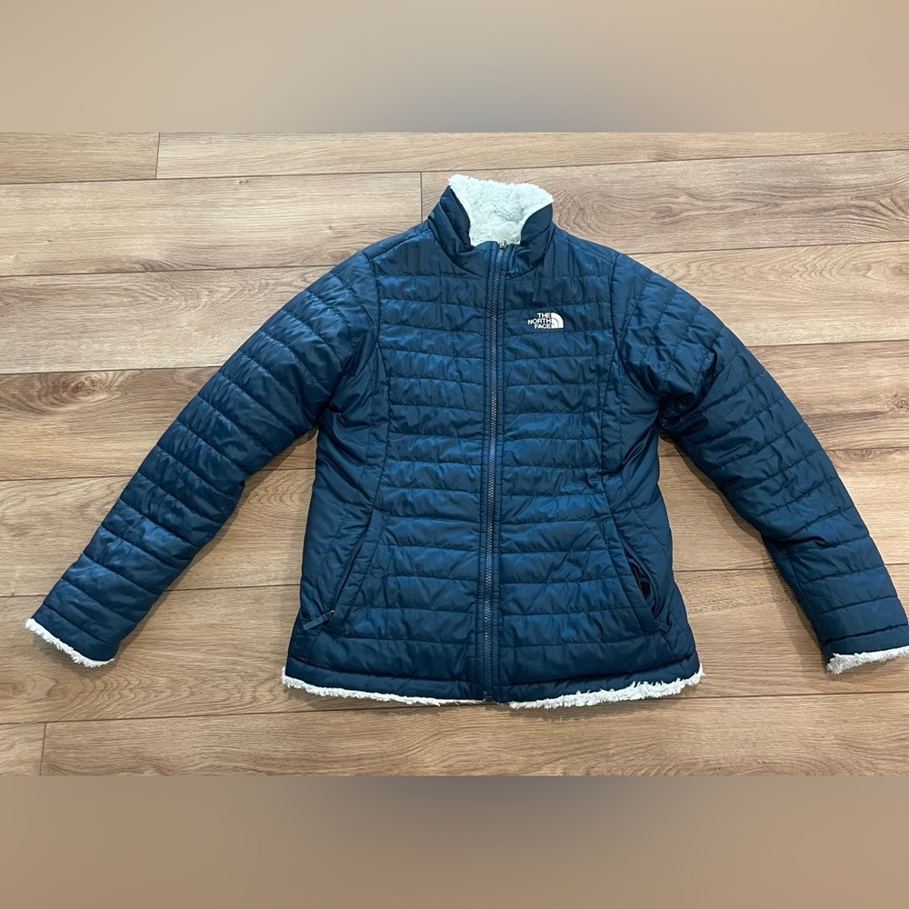 Northface mossbud swirl reversible coat Girls XL